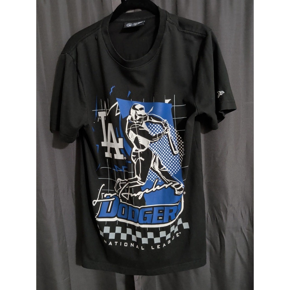 New Era Los Angeles Dodgers Mens S Black Graphic T Shirt MLB Baseball 2024